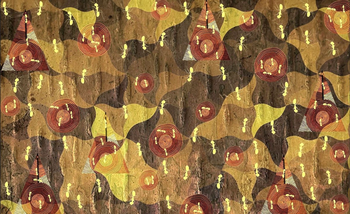 Termite mounds, tableau de Pascal Vatinel