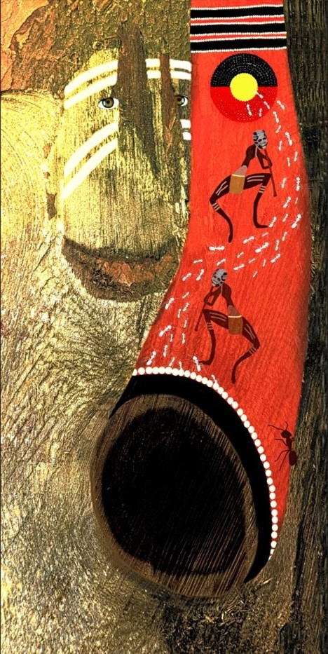 Didge man, tableau de Pascal Vatinel