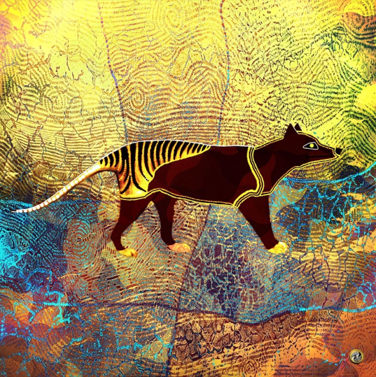 Tasmanian tiger toile de Pascal Vatinel